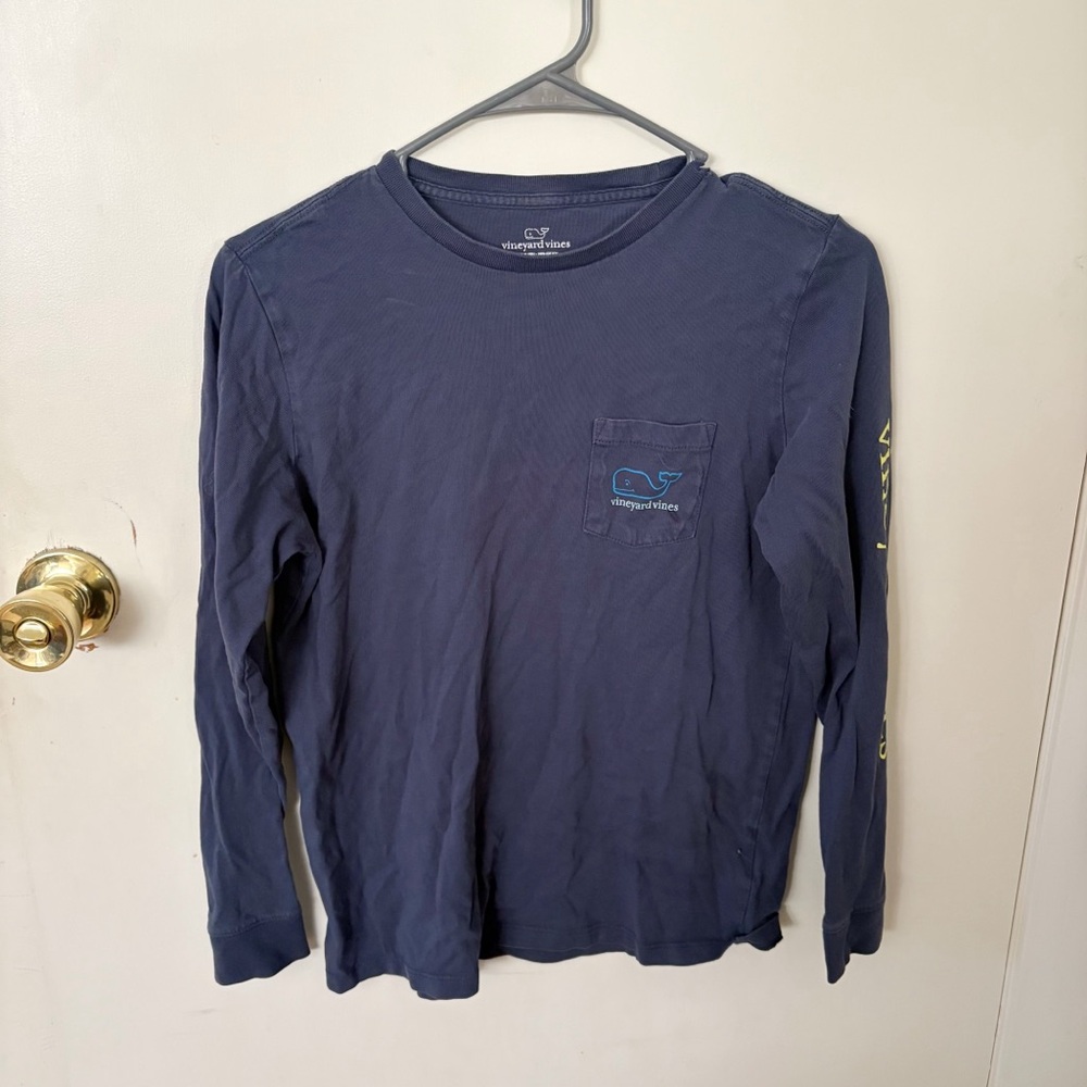 Vineyard Vines Navy Long Sleeve Tee for Kids